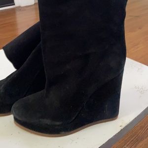 Felt Wedge Boots